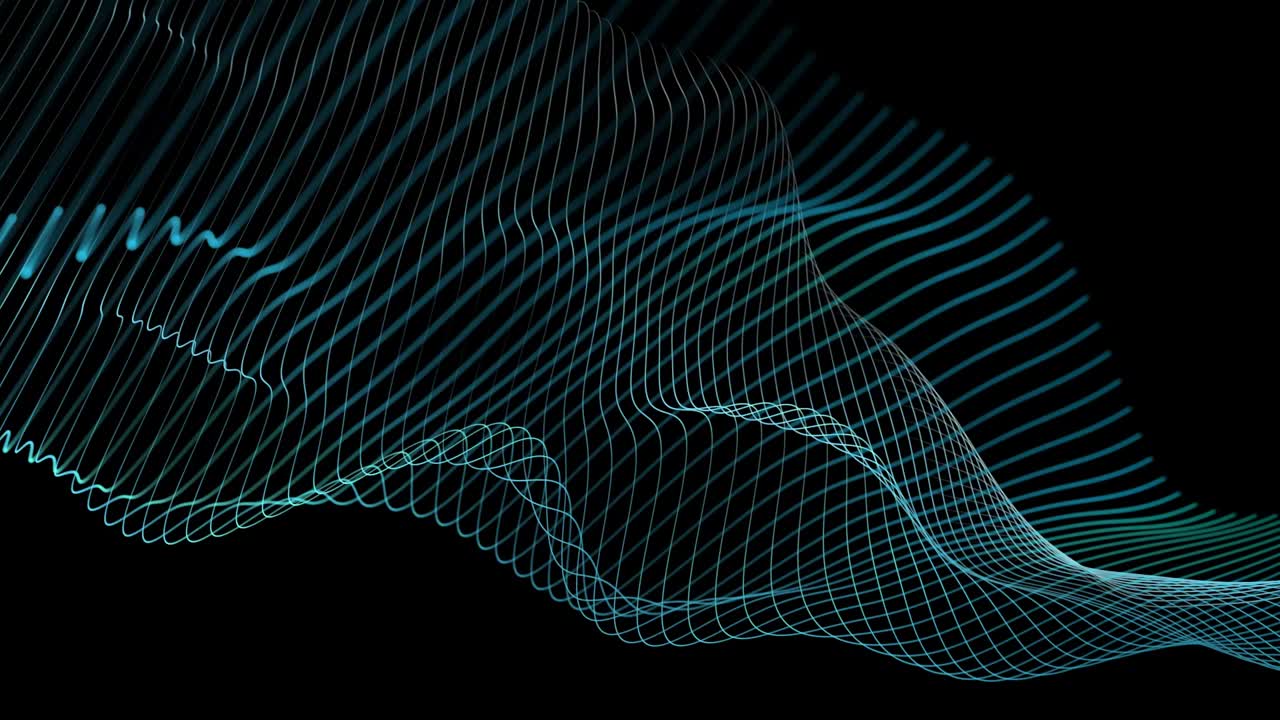 Stunning wavy lines flowing on dark background