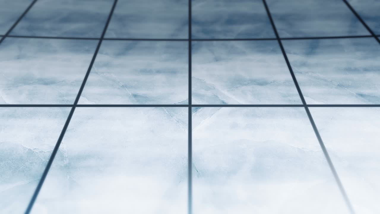 caminar en el suelo de mármol con espacio de copia. correr y caminar dar pasos. cerrar el pie del corredor. concepto de desafío de negocio. animación de bucle.