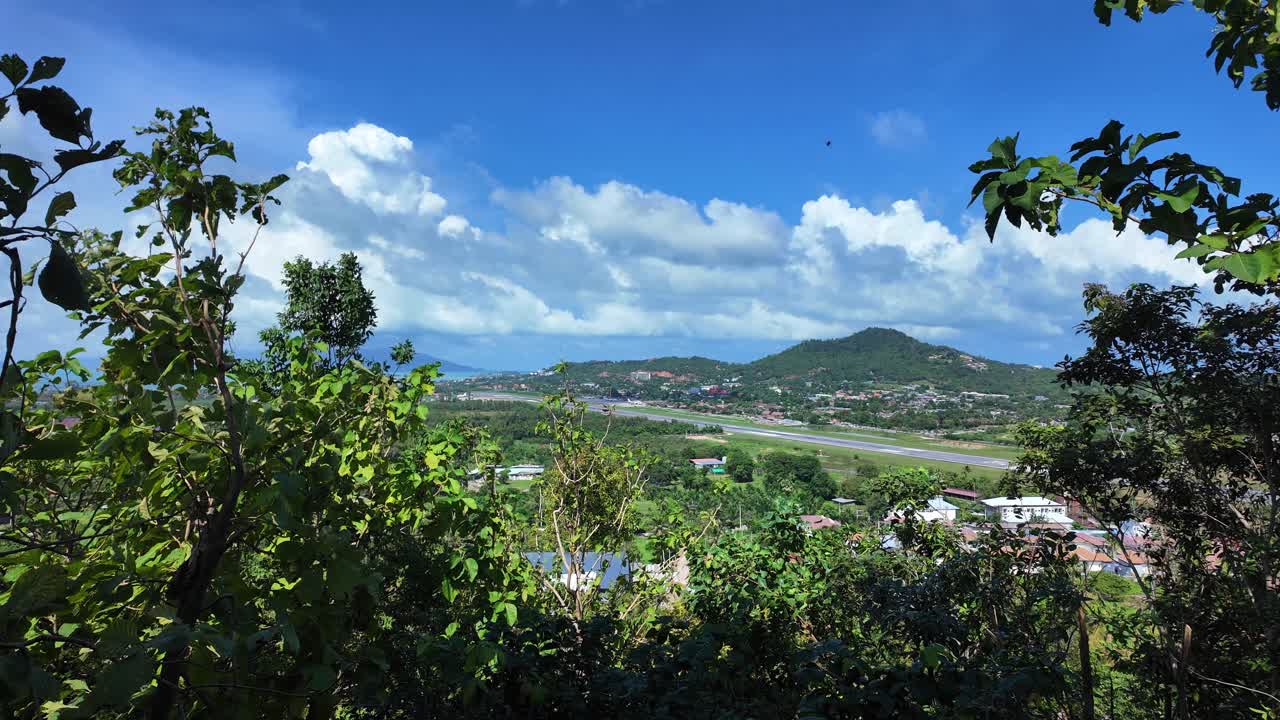 Koh Samui airport tarmac runway Thailand viewpoint island Southeast Asia