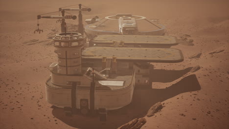 una base futurista en marte