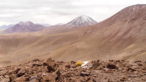 desert timelapse with licancabur volcano in the background, south america, chile