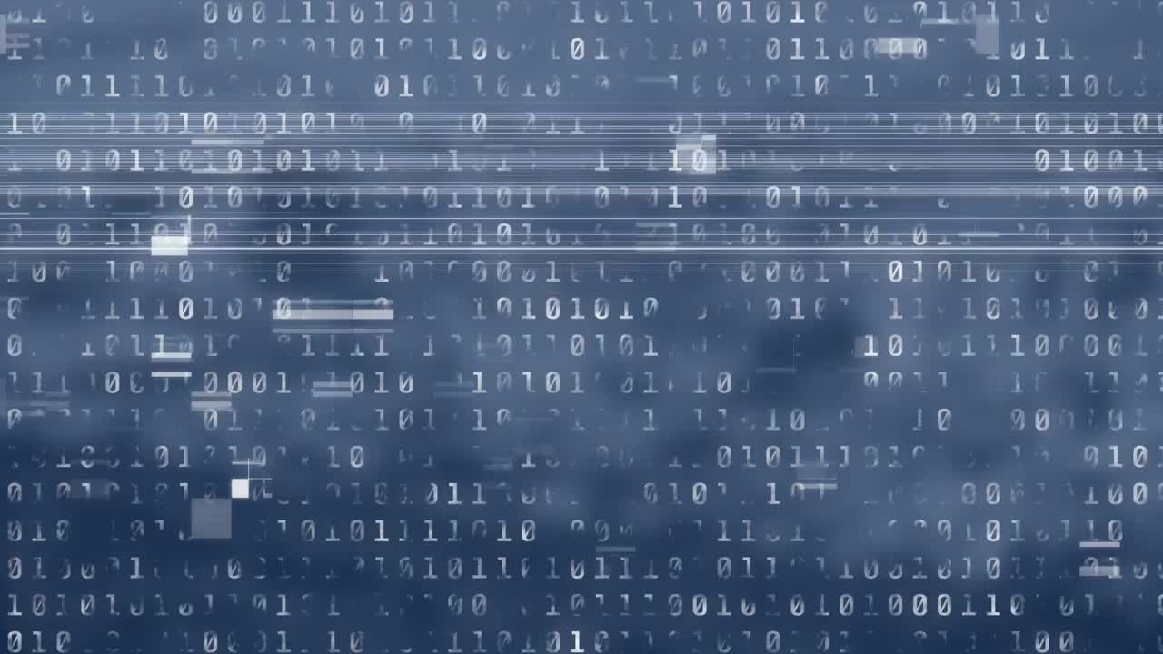 Animation of interference and binary coding over blurred background