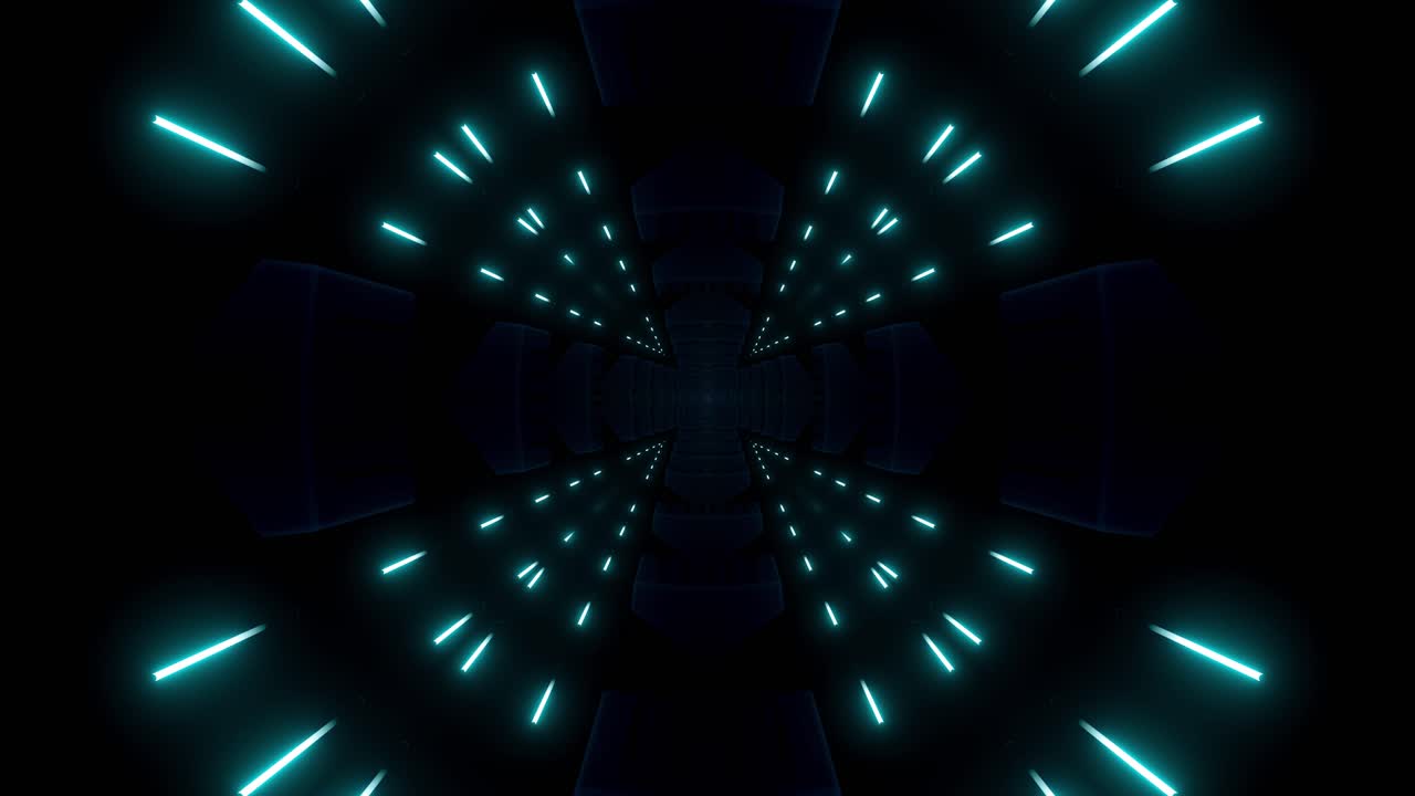 tunnel luminoso al neon