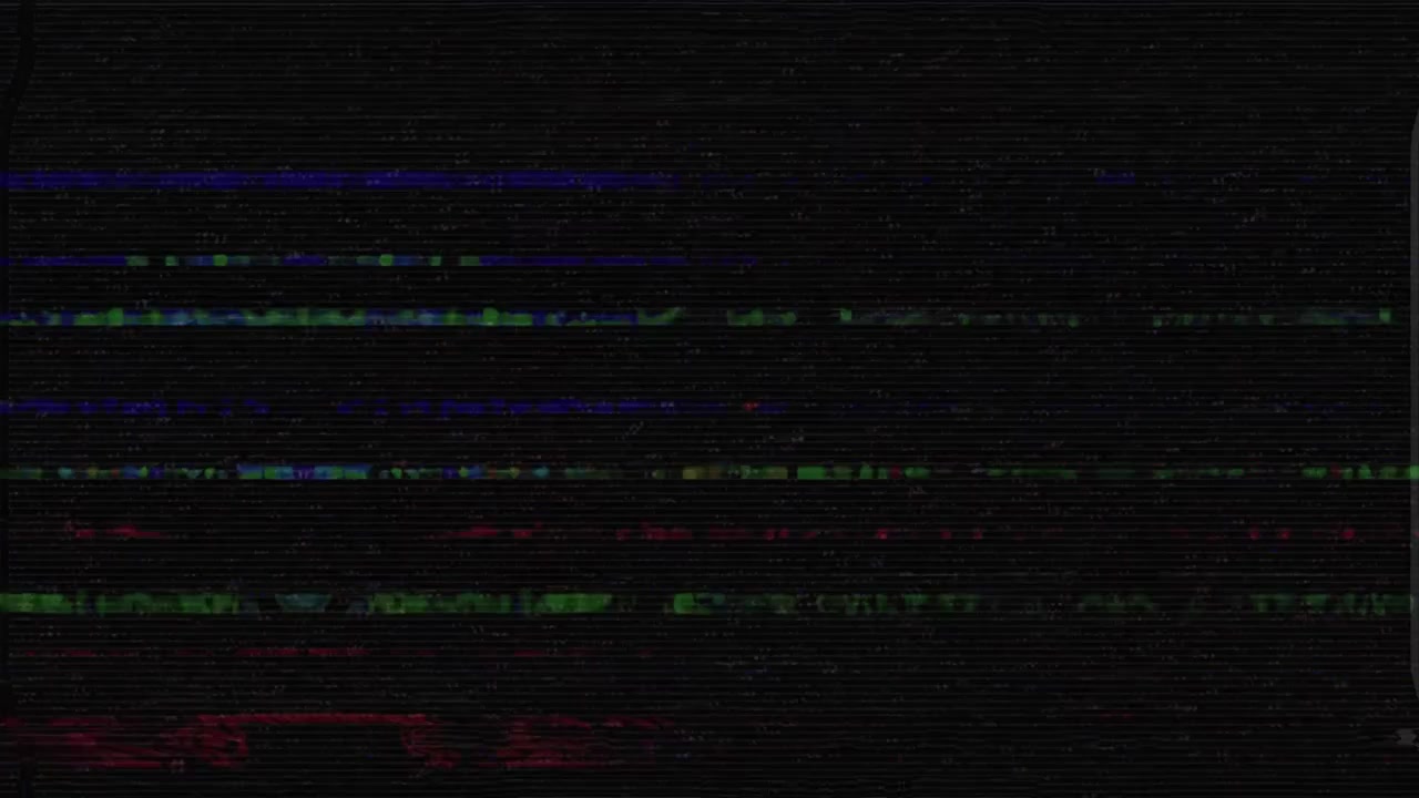 Abstrakt glitch-støj på sort skærm