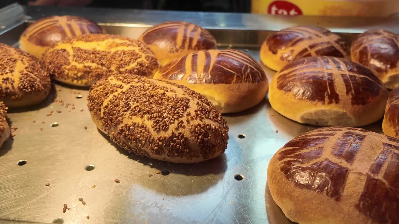 Turkish Bread on a Display Tray