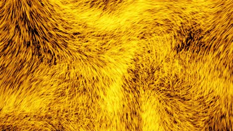 efectos visuales, vfx, partículas amarillas ondas en fondo negro animación en 3d