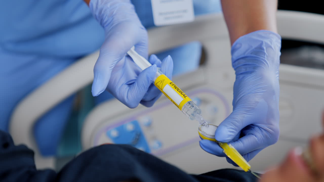 Nurse administering an injection
