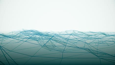 plexus dynamic digital surface movement. interconnected loop. particles slowly moving, white background