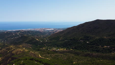 Aerial-view-of-the-coast-of-Estepona,-Spain