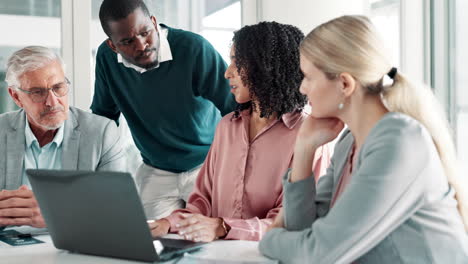 diverse business team collaborating in a meeting