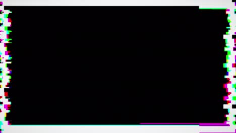 animación de borde blanco y rgb en un fondo negro