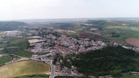 town and defensive wall of castle of óbidos