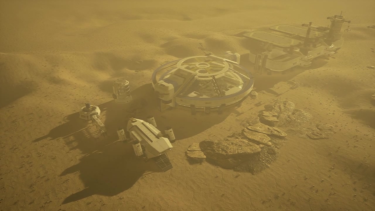 Detaljert skjema over klargjørings- og støtteanlegg for Mars-utforskning