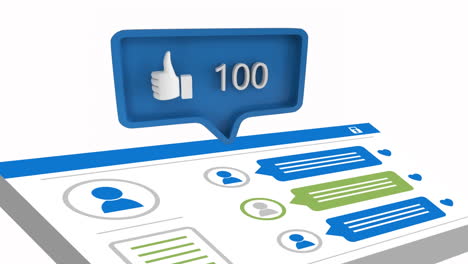 aumento en el número de "me gusta" en las redes sociales