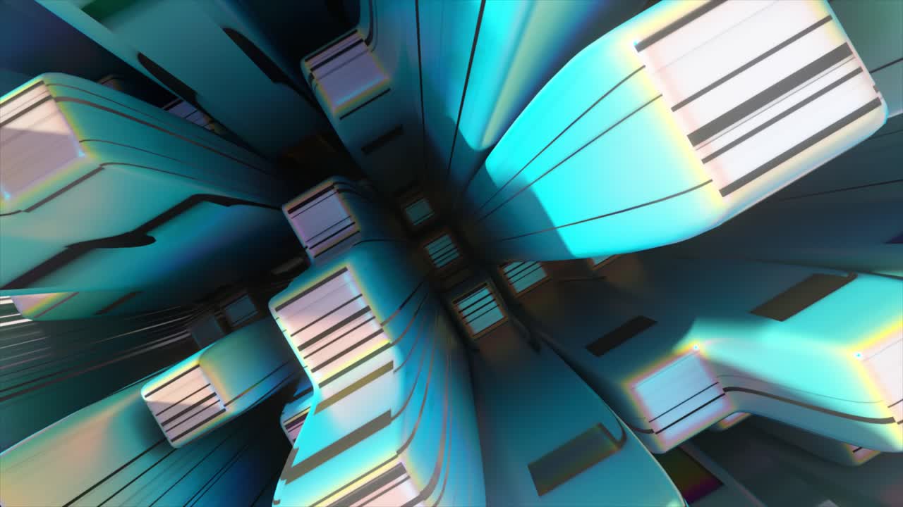 paisaje urbano futurista abstracto