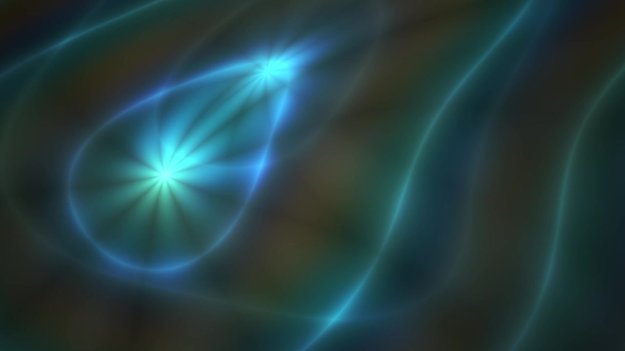 Abstract Glowing Blue and Green Light Waves Motion Background