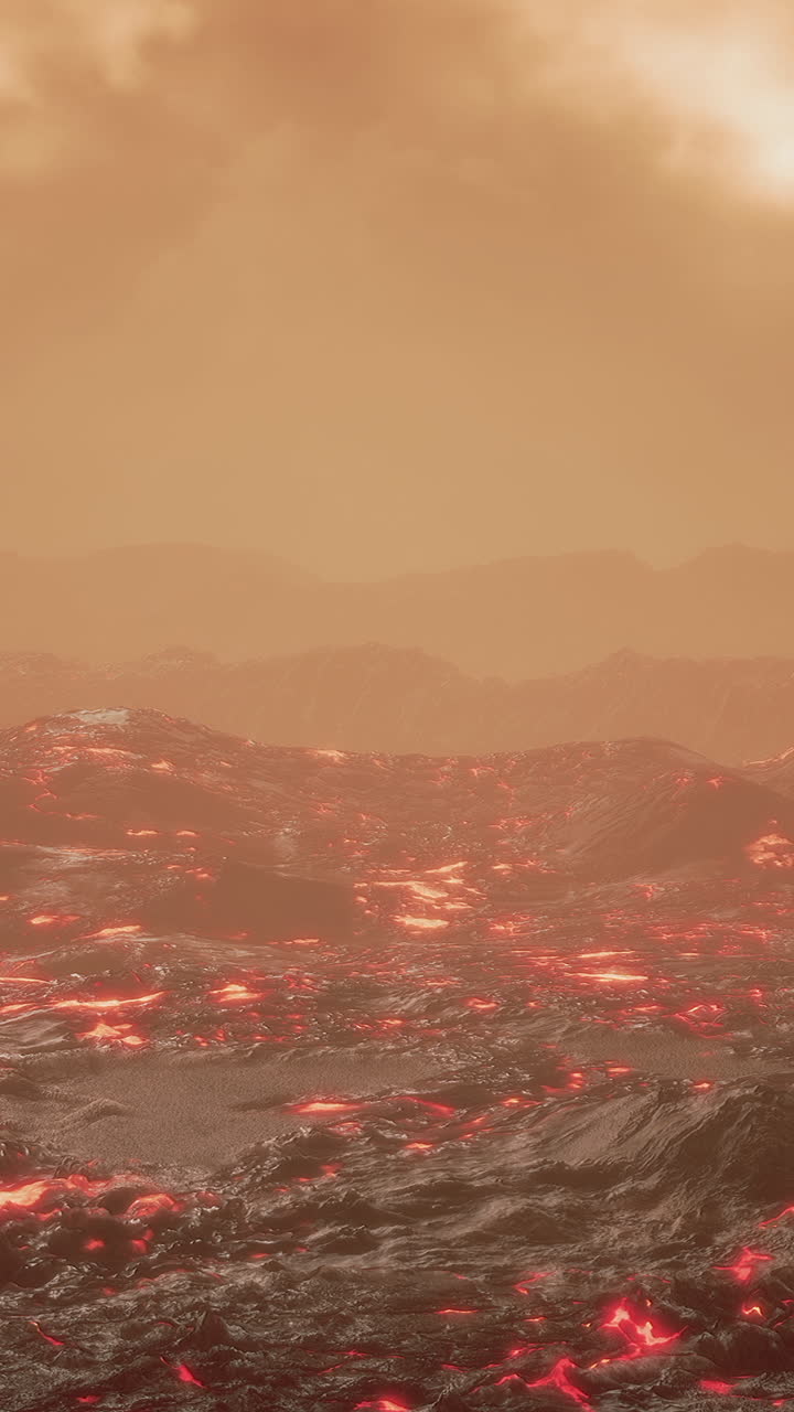 라바 행성 풍경