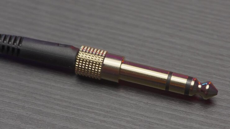 Primo piano di un jack audio da 3.5mm