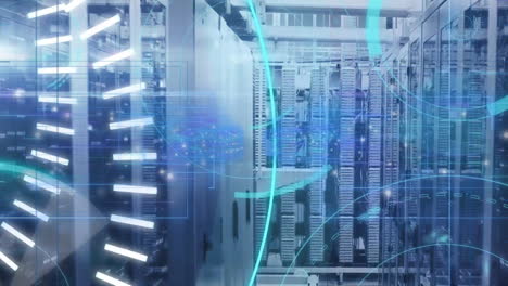 animation of scopes with data processing over computer servers