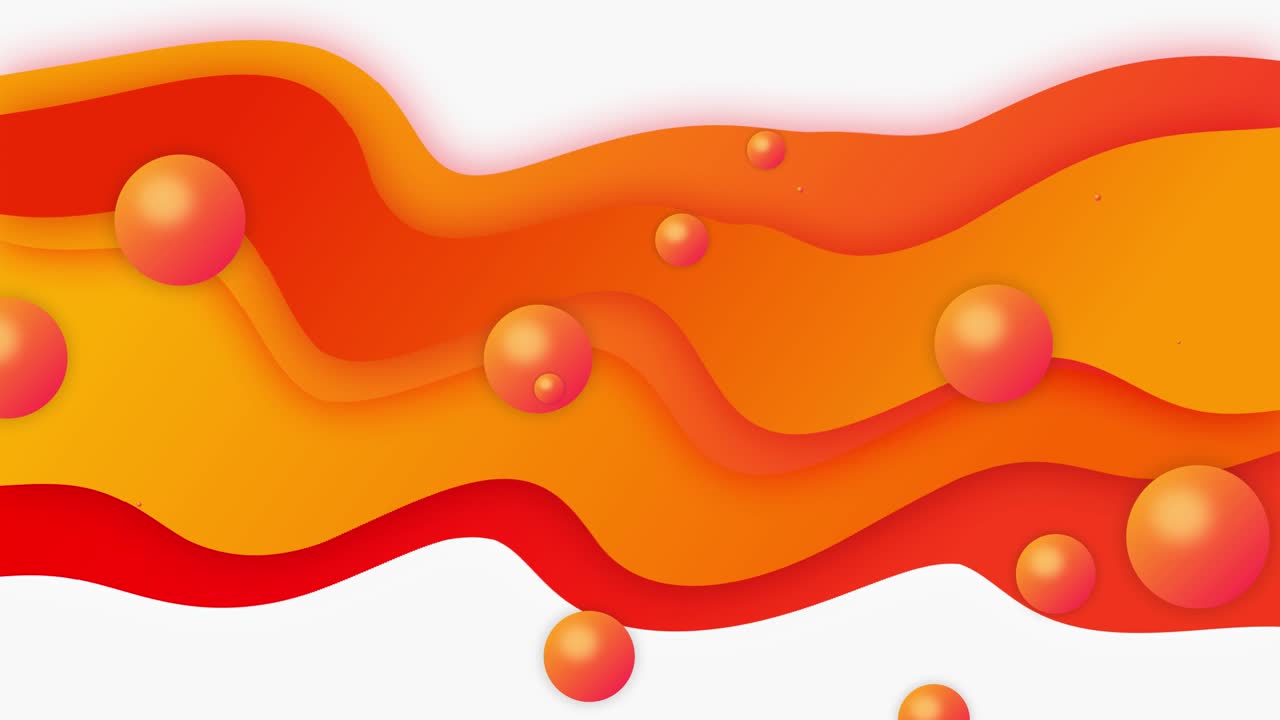 liquid Fluid gradient yellow modern orange abstract shapes loop background animation
