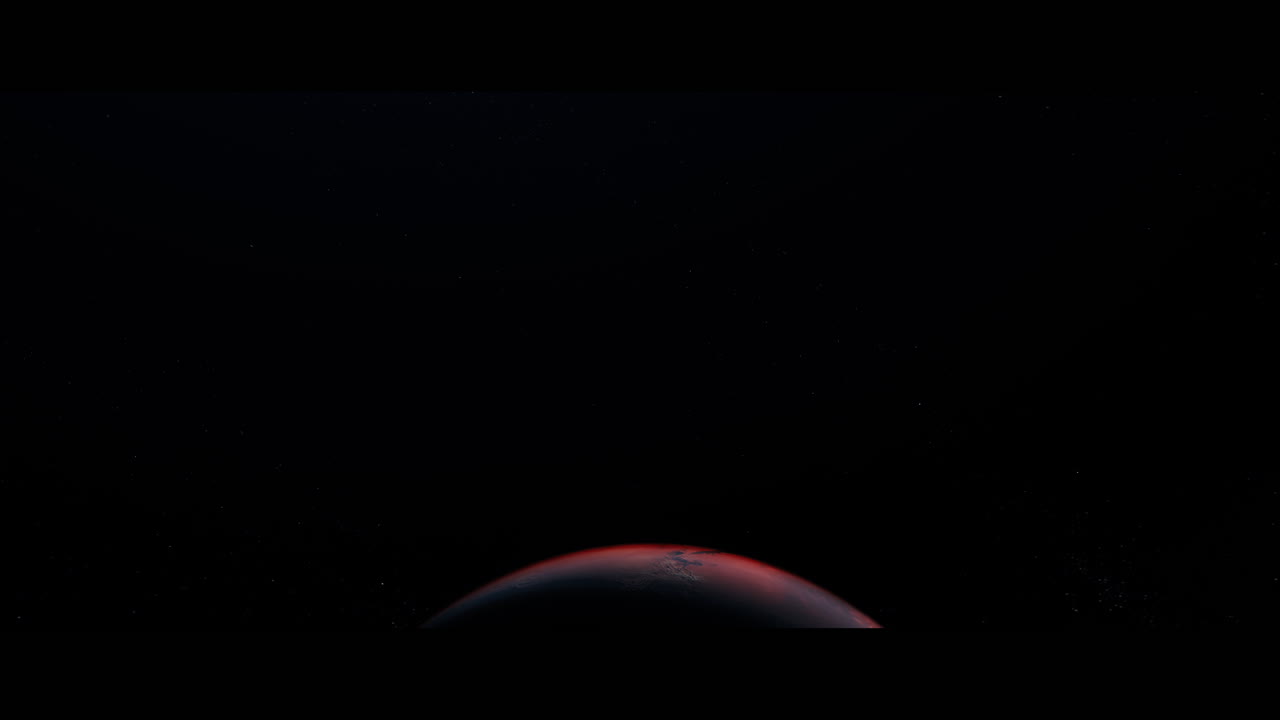Planet Mars viewed from space