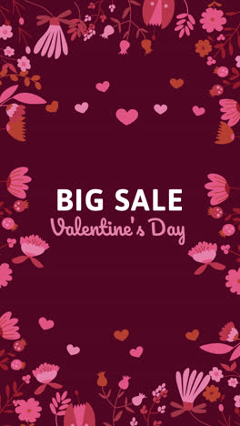 big sale valentine's day floral poster