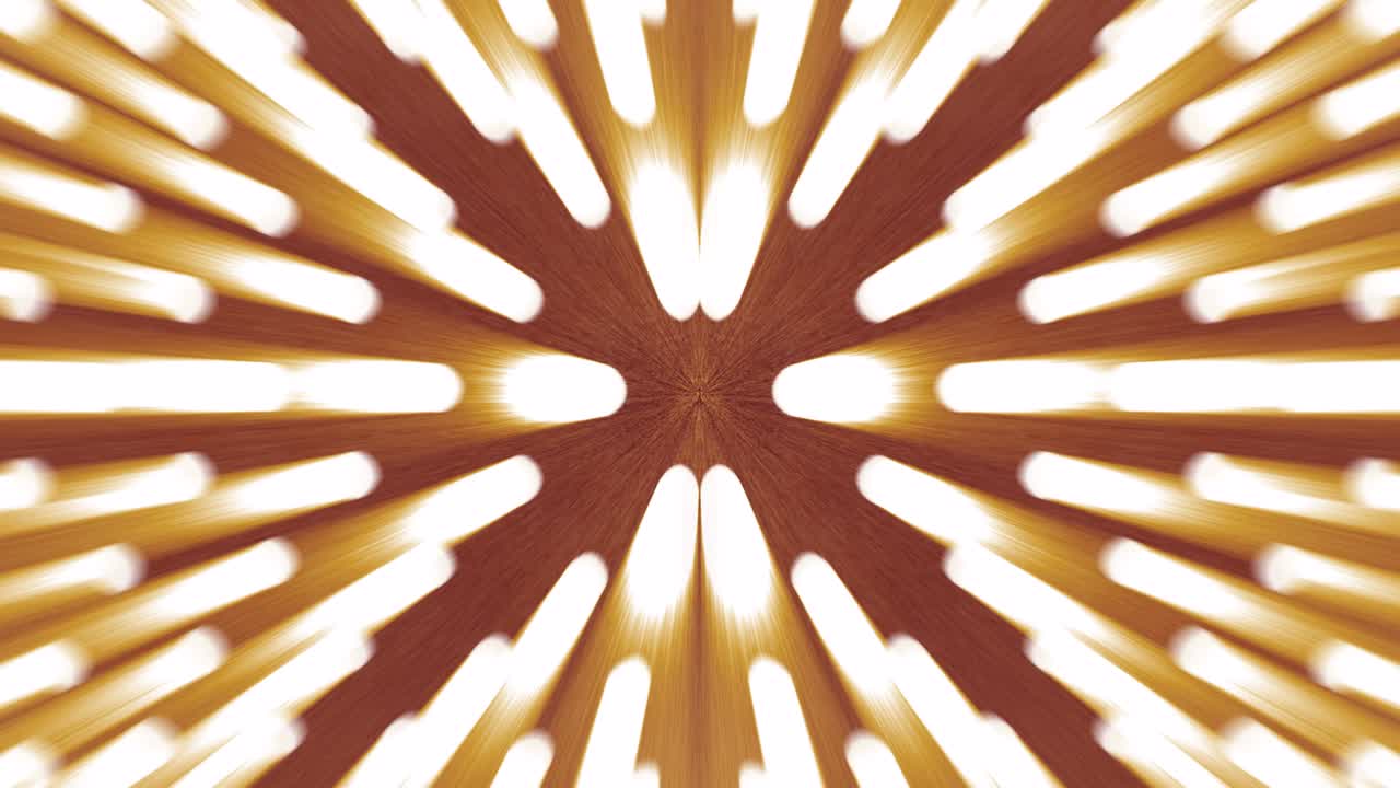 Animation of kaleidoscope glowing light trails
