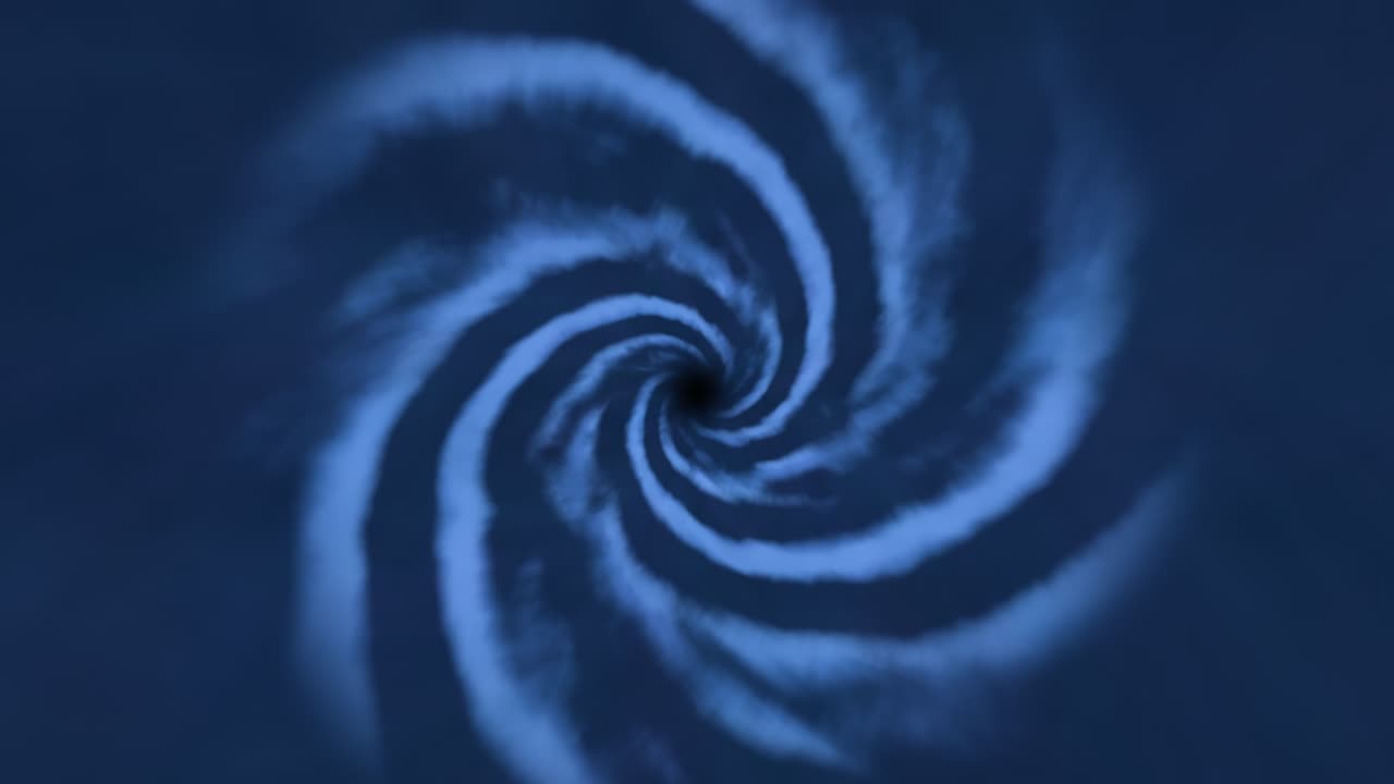 A swirling vortex of dark blue and light blue hues creates a hypnotic, abstract motion background
