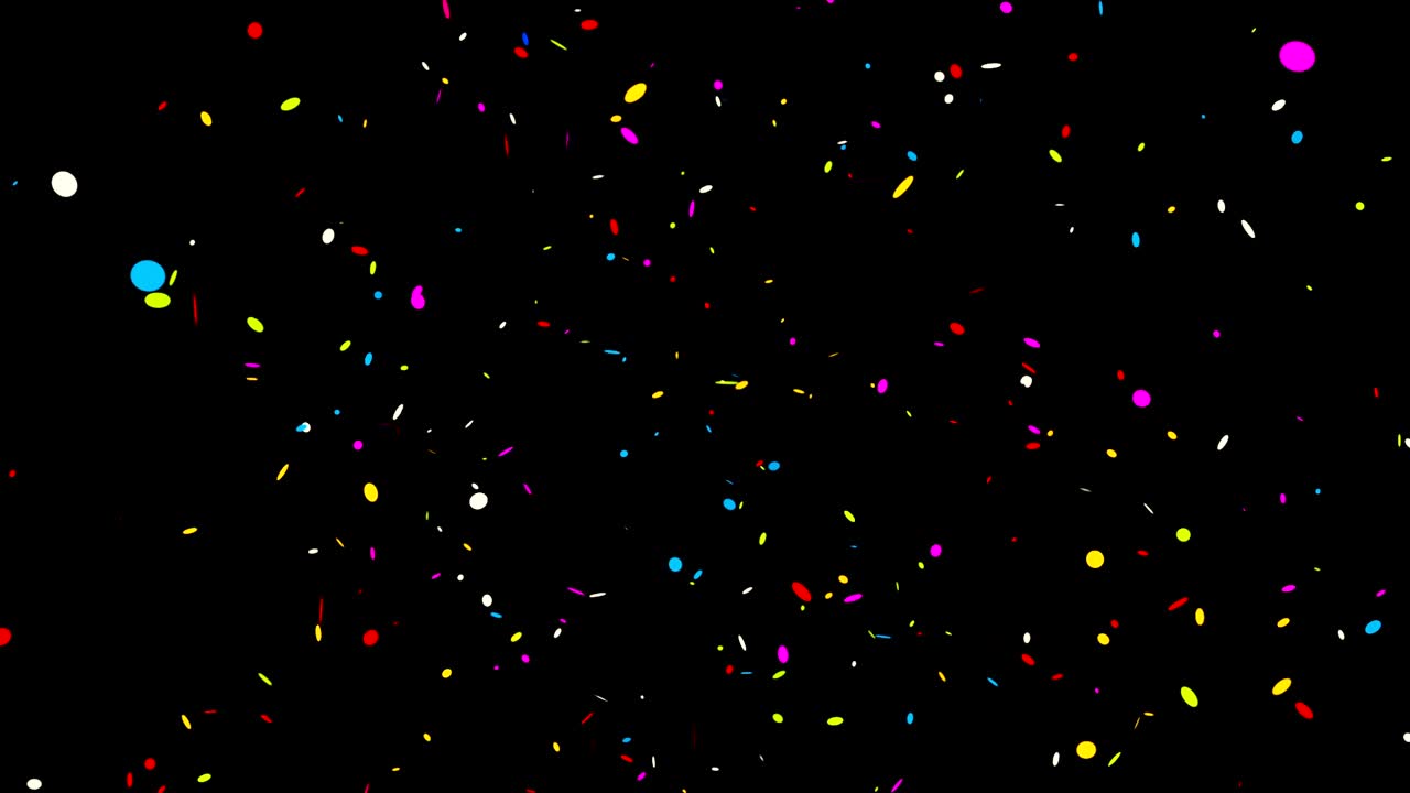 검은색 배경 에 있는 다채로운 콘페티