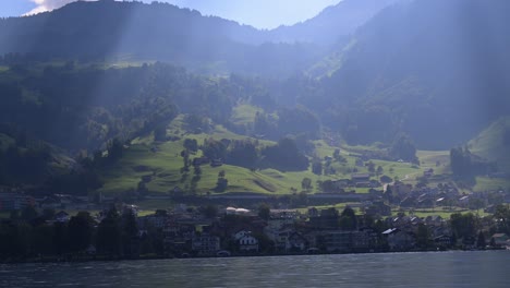 stunning swiss alps village by the lake