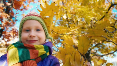 Retrato-De-Un-Niño-Alegre-En-Un-Parque-De-Otoño-1