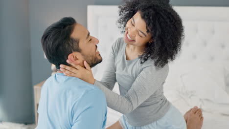 Love,-flirting-and-laughing-bedroom-couple