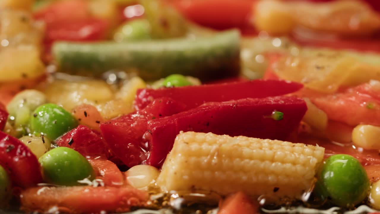 혼합 된 채소 요리