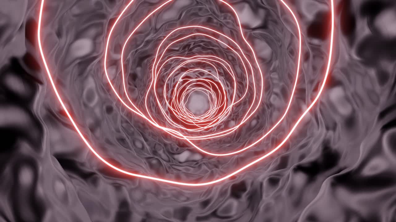 túnel espiral de neón en 3d