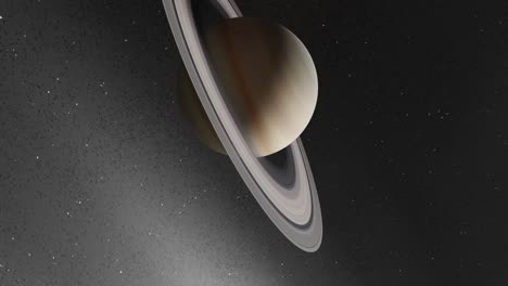 saturn, space travel, deep space, 3d render, realistic, orbiting vertical