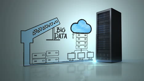 vídeo de la red de grandes datos