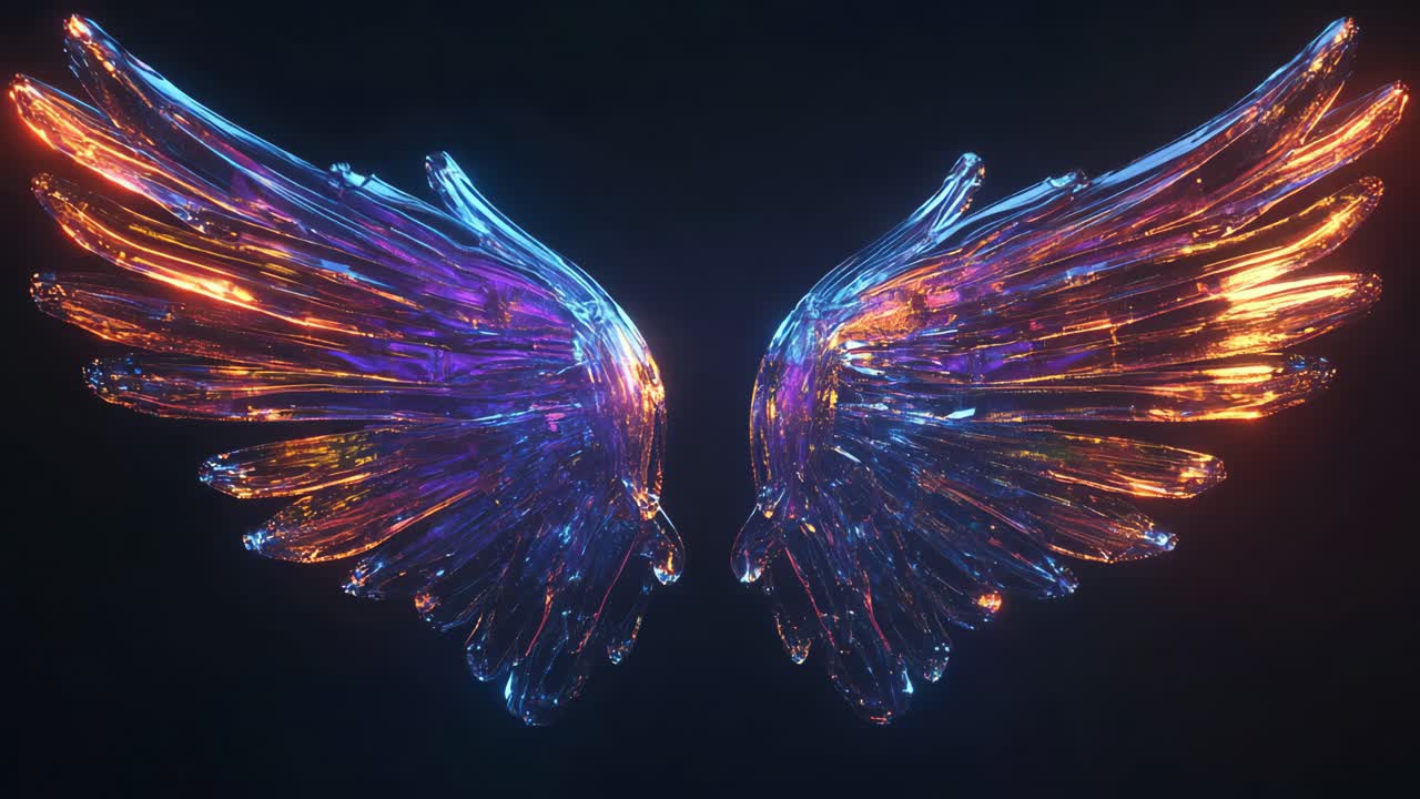 Glowing Glass Wings