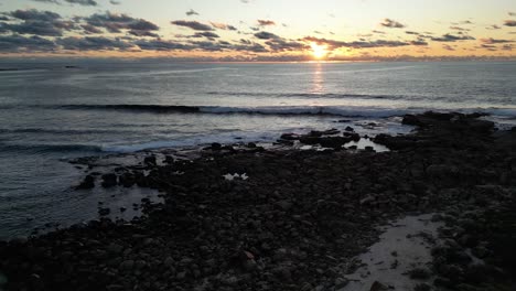 golden sunset at gracetown beach and jagged coast of western australia