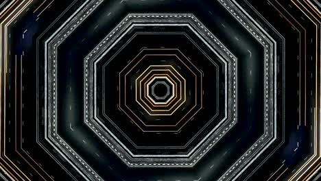 fondo abstracto futurista con animación de vuelo en túnel futurista abstracto con patrón de líneas de luz de neón.