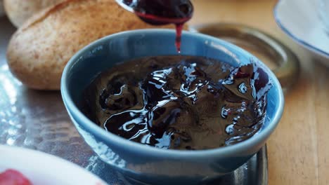 Blueberry Jam with Bread