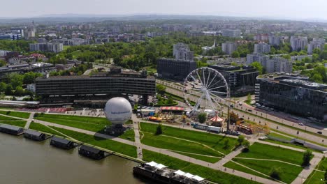 cracow wistula river in poland europe