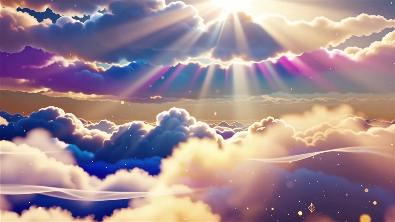 Christian Heavenly Light Worship Background