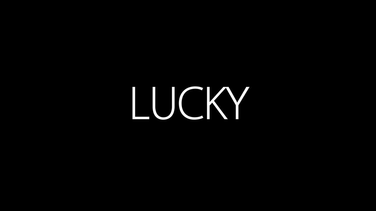 LUCKY text animation message motion graphics