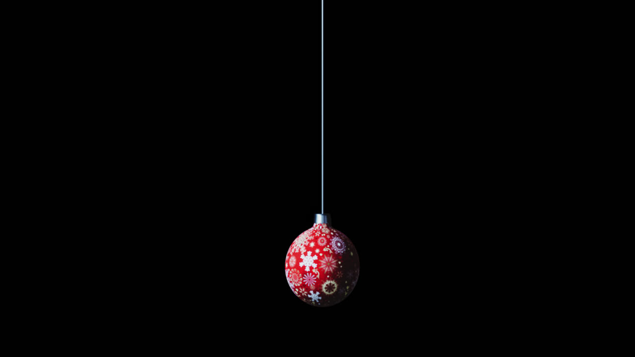 Rotes Weihnachtsornament mit Schneeflocken-Design