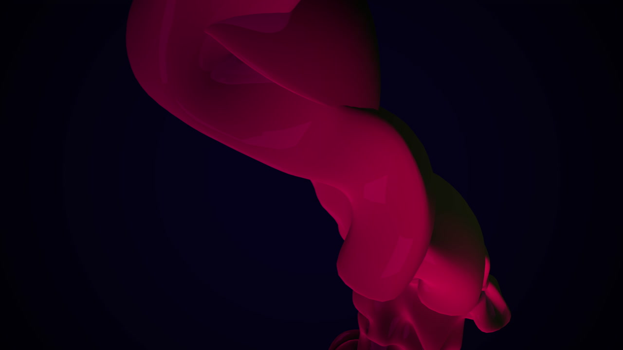 orbe líquido futurista rojo en el espacio oscuro