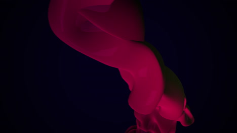 Red-futuristic-liquid-orb-in-dark-space