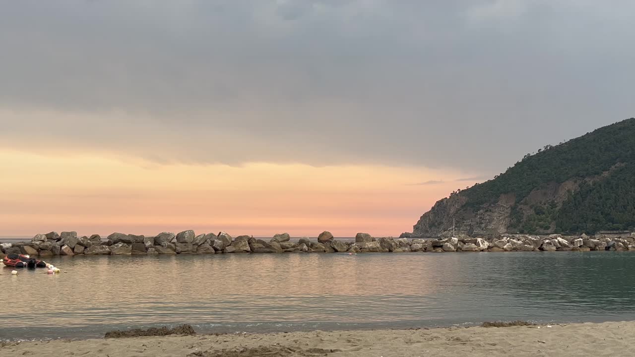 Beach sunsets are magical on Italian beaches, highlighting the summer with nostalgia and love. this is beautiful