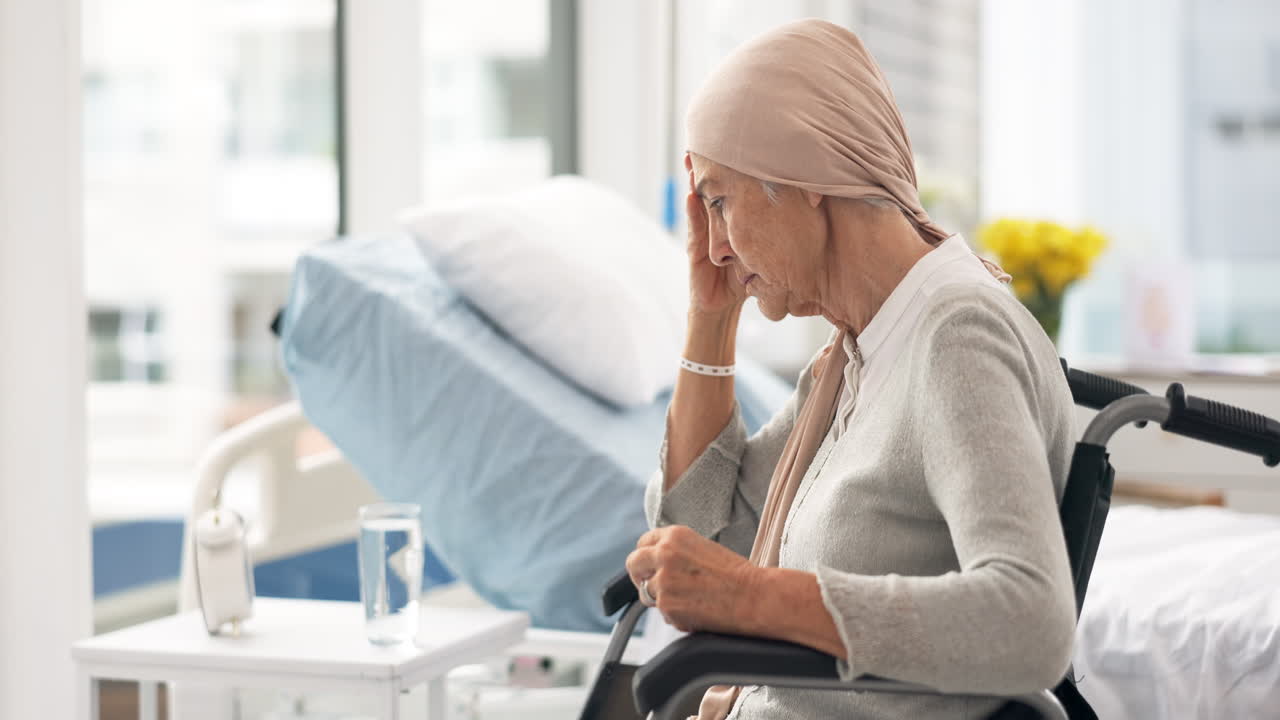 암, 파킨슨병, 분노한 노인 여성