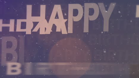 digital design video with happy birthday text, copy space