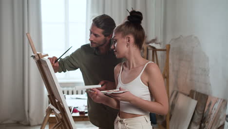 people painting indoors